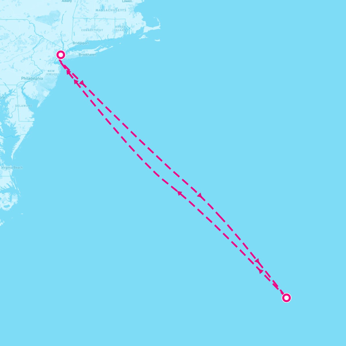 Carnival Venezia itinerary map for August 27, 2024 (4 nights)