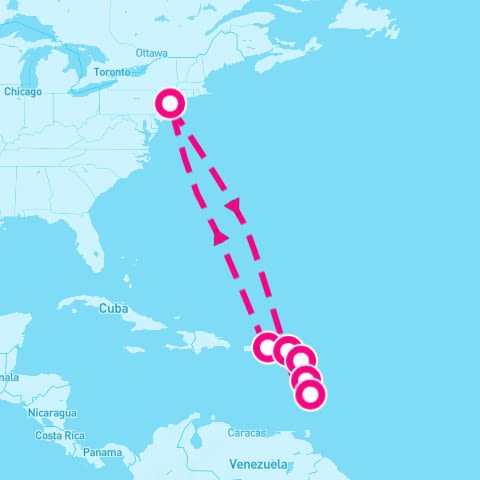 12 Night Southern Caribbean: Carnival Journeys (New York Roundtrip)