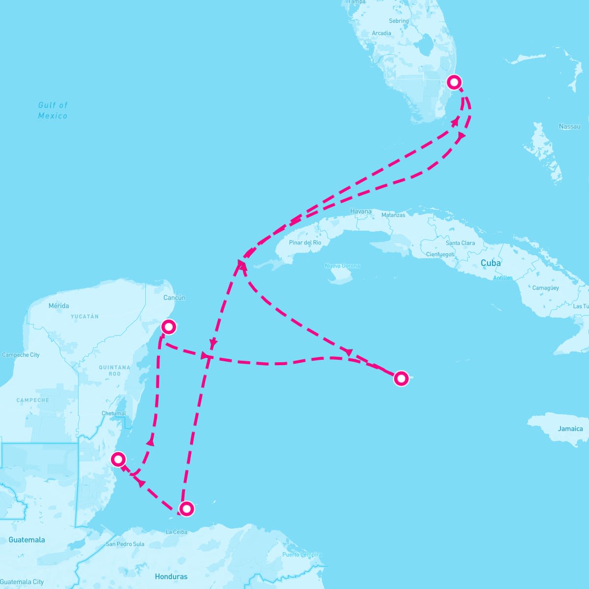 Celebrity Apex itinerary map for January 6, 2024 (7 nights)