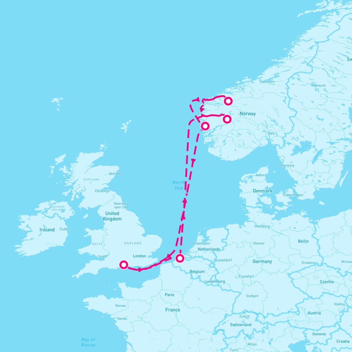 Celebrity Apex itinerary map for July 20, 2024 (7 nights)