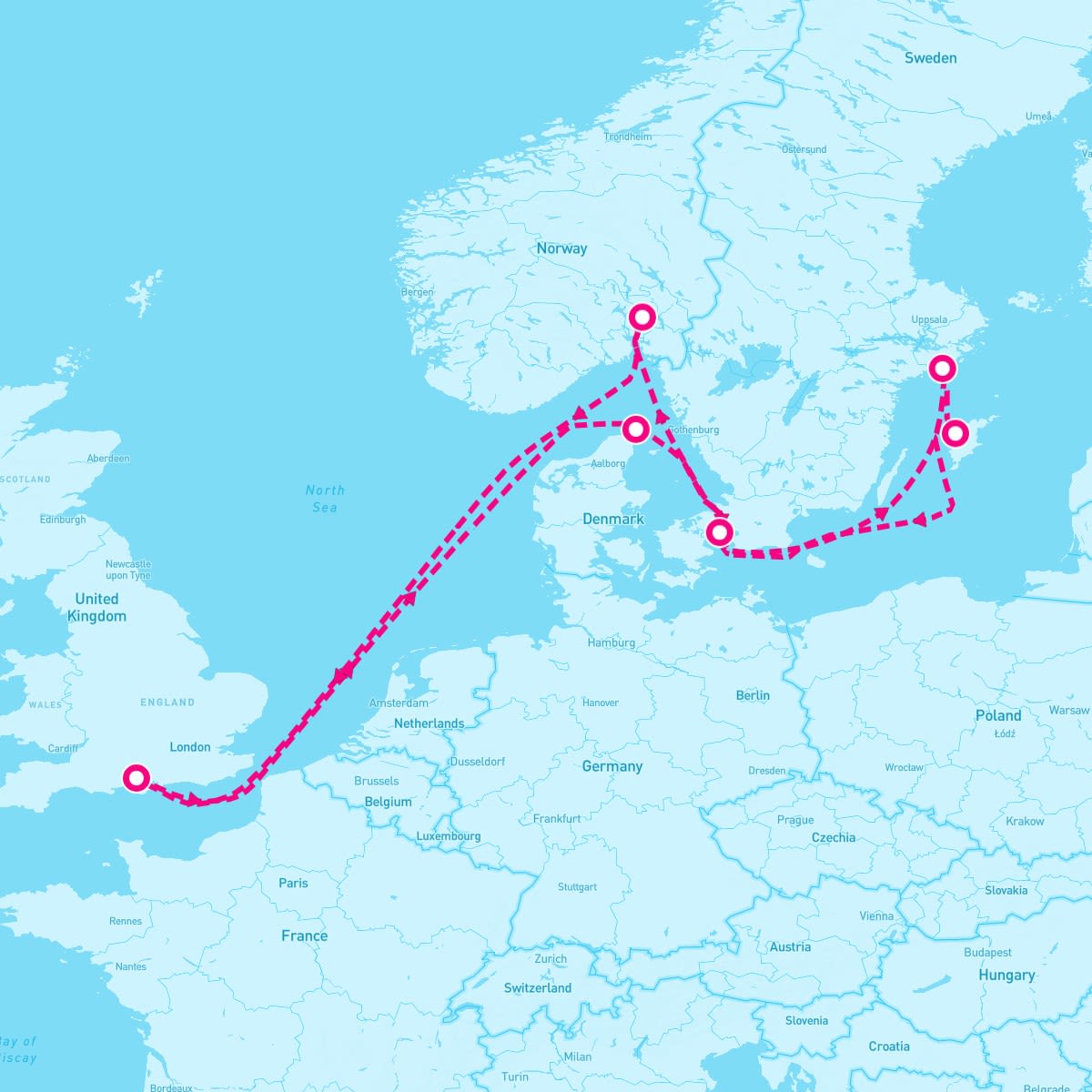 Celebrity Apex itinerary map for August 27, 2024 (11 nights)