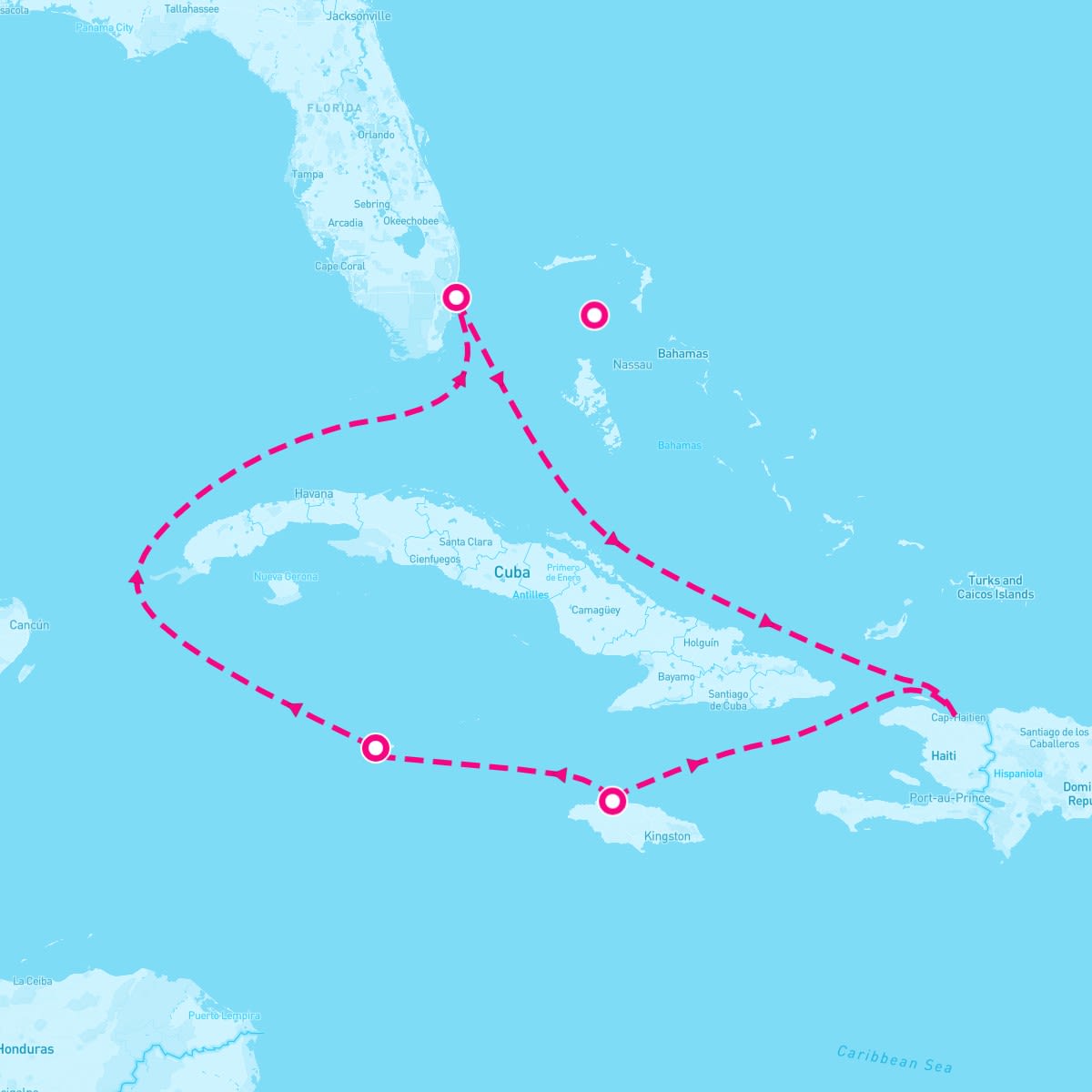 Celebrity Apex itinerary map for November 4, 2024 (6 nights)