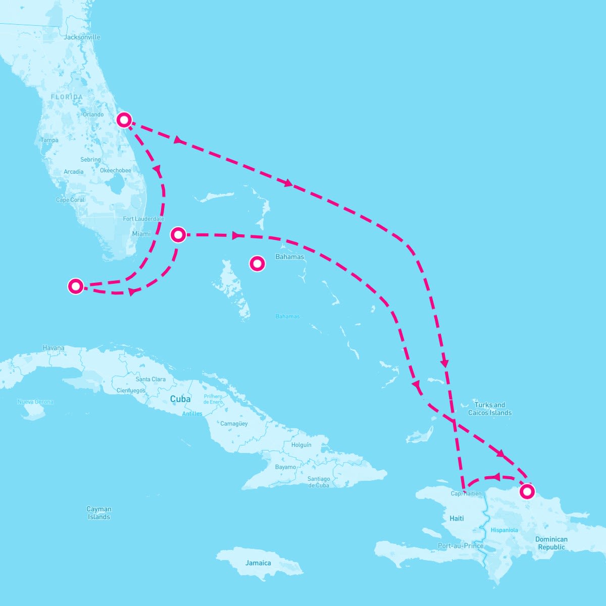 Celebrity Apex itinerary map for November 29, 2025 (7 nights)