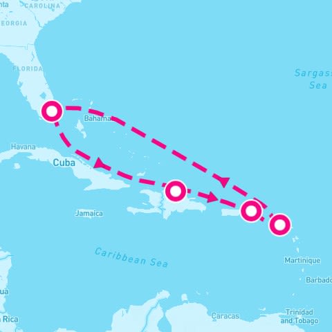 7 Night St. Thomas St. Kitts & Puerto Plata (Miami Roundtrip)