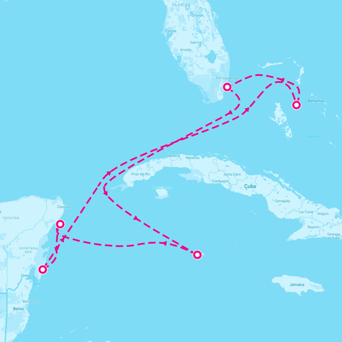 Celebrity Beyond itinerary map for May 17, 2026
