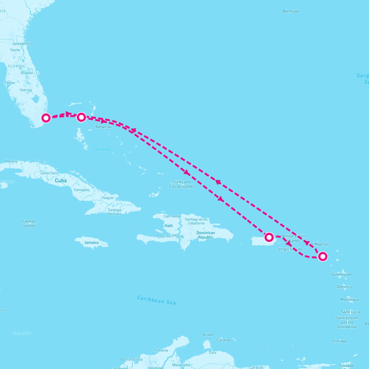 Celebrity Beyond itinerary map for June 21, 2026