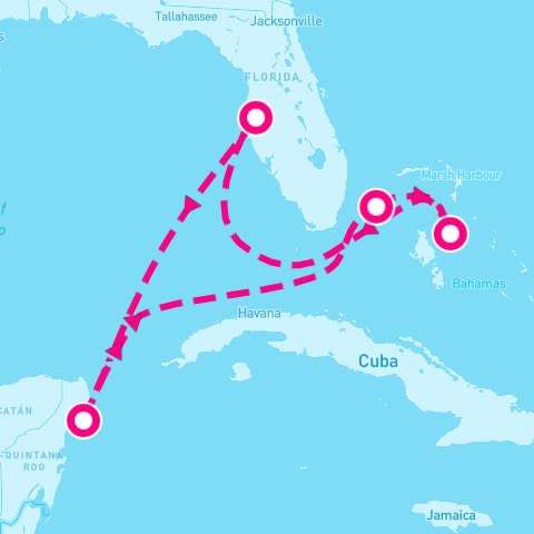7 Night Bahamas & Mexico Holiday (Tampa Roundtrip)