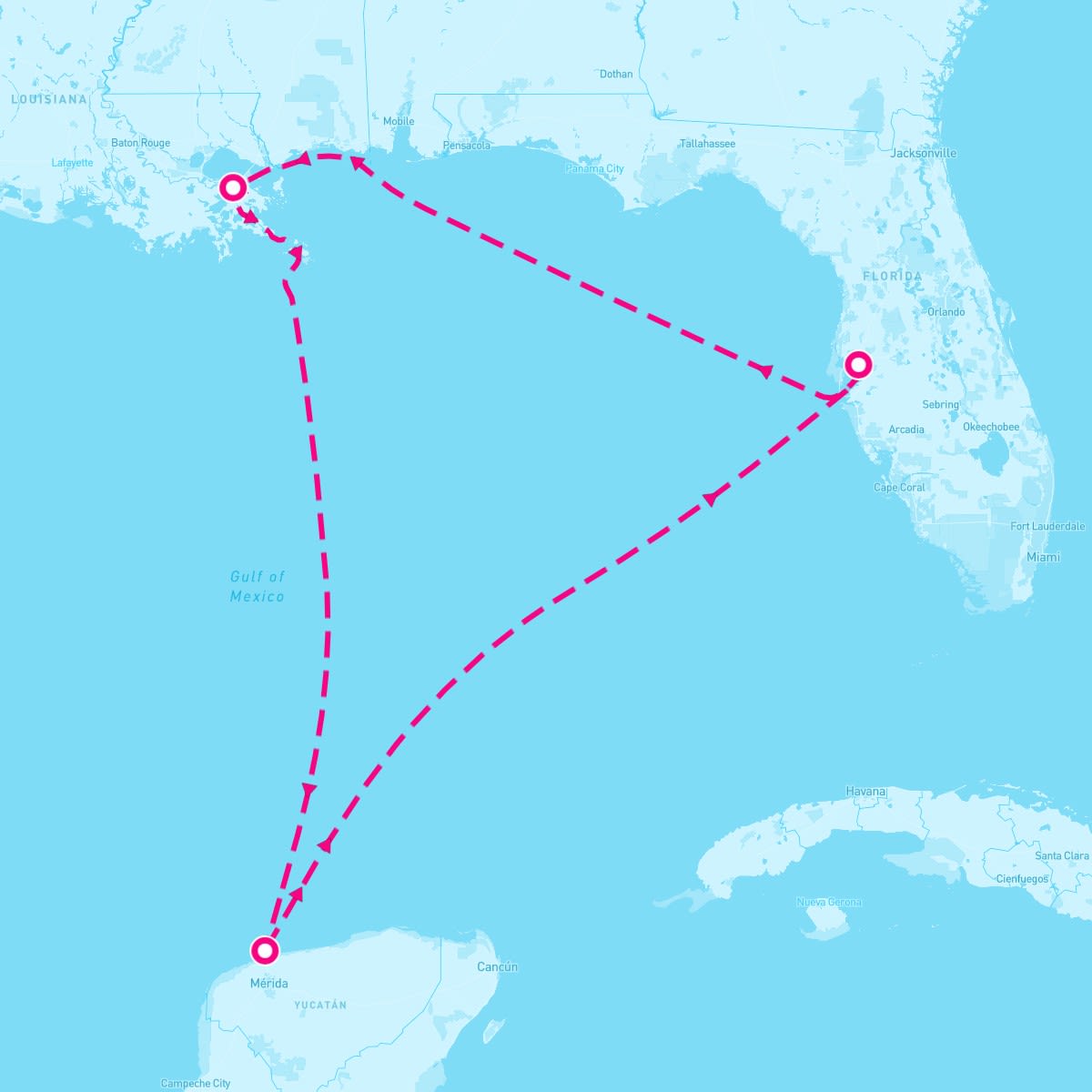 Celebrity Constellation itinerary map for March 1, 2025 (8 nights)