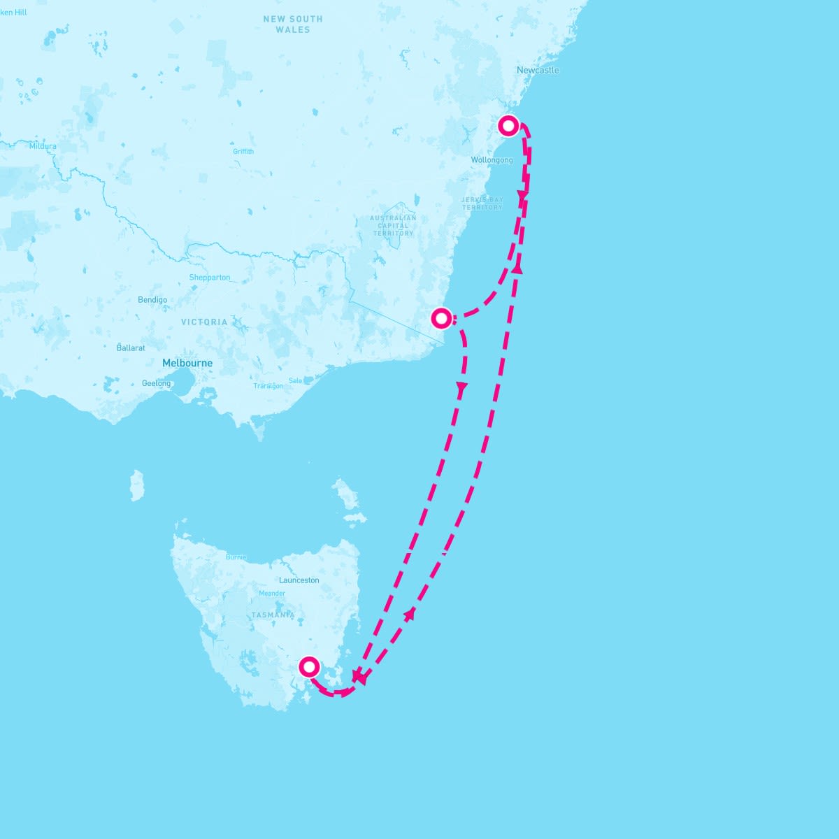 Celebrity Edge itinerary map for March 7, 2024 (6 nights)