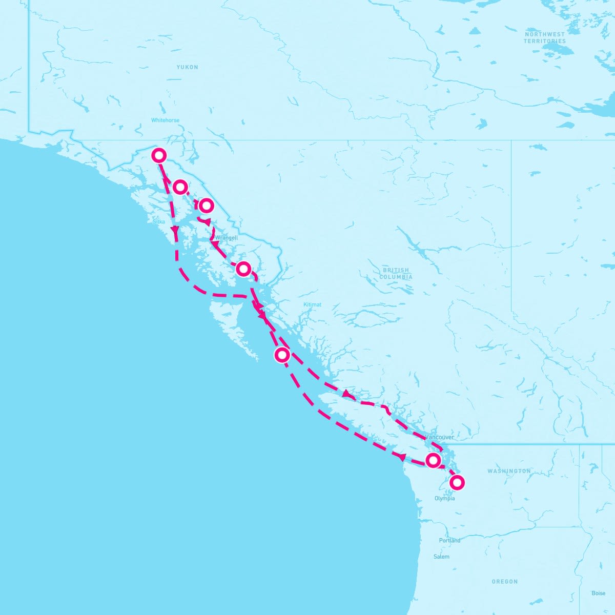 Celebrity Edge itinerary map for May 17, 2024 (7 nights)