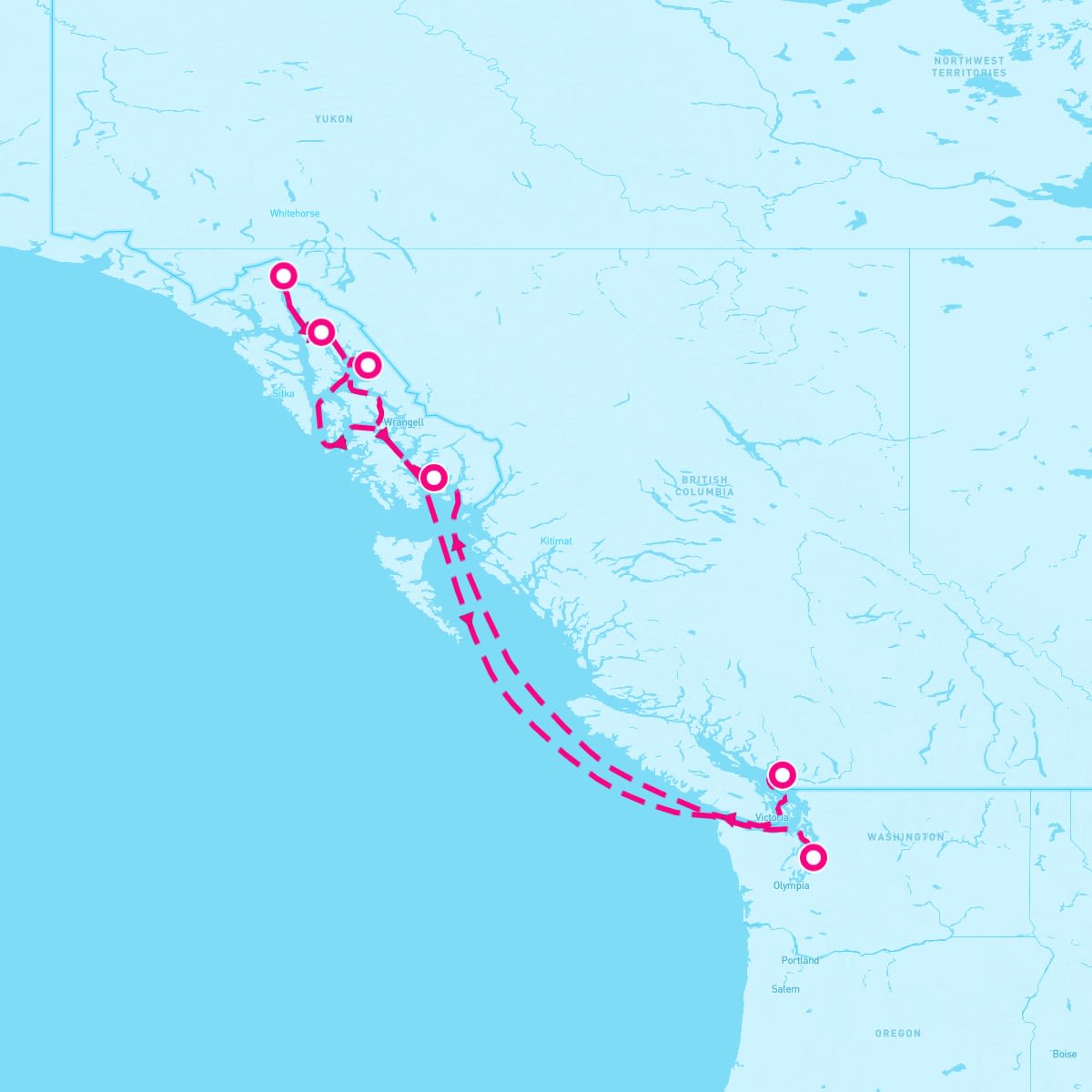 Celebrity Edge itinerary map for May 16, 2025 (7 nights)