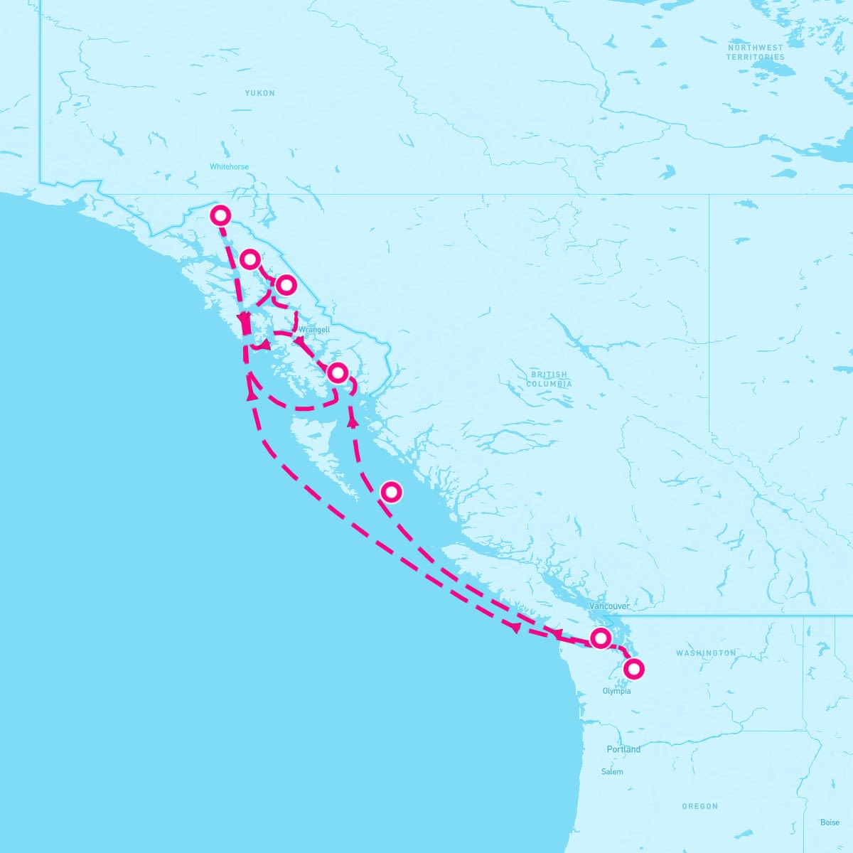 Celebrity Edge itinerary map for July 25, 2025 (7 nights)
