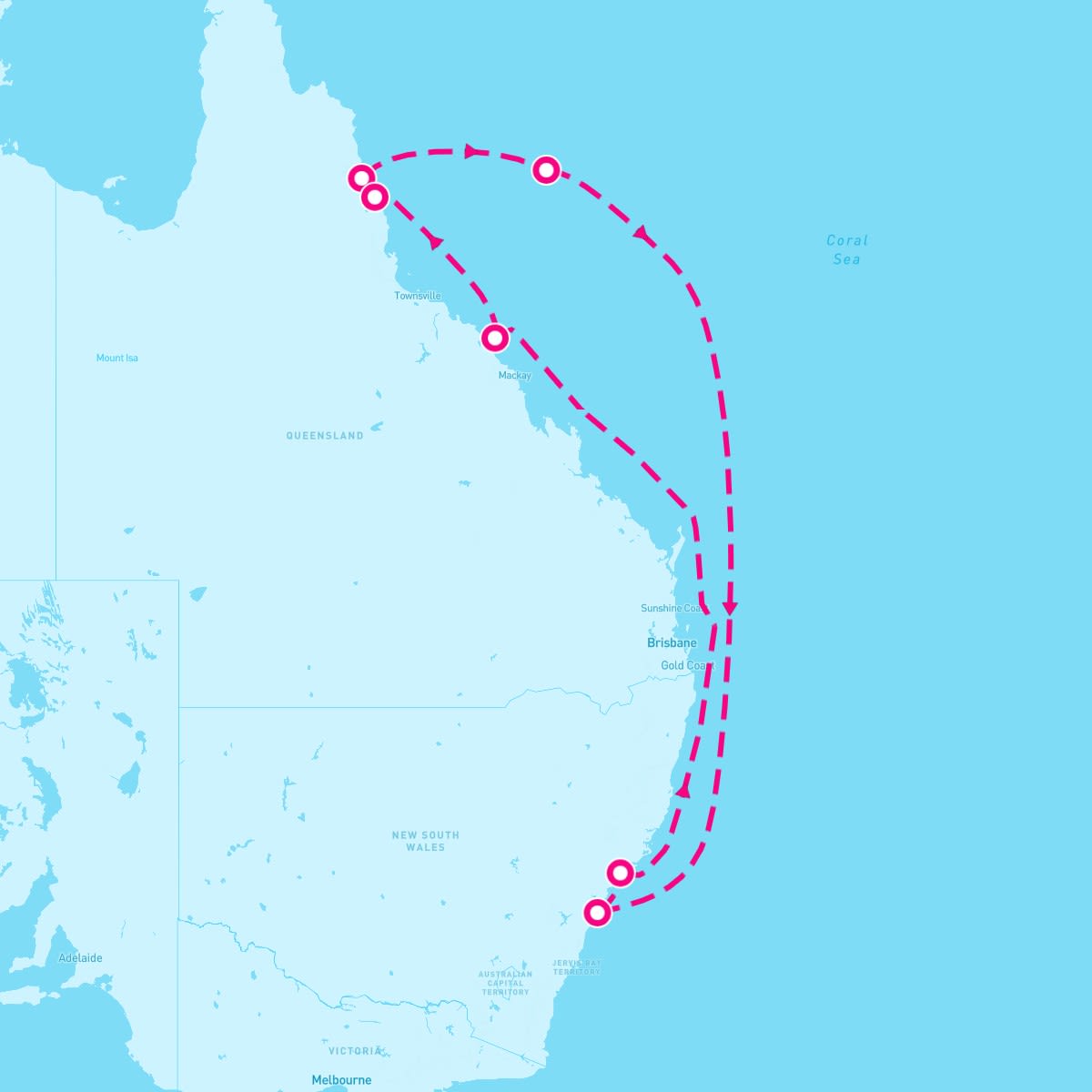 Celebrity Edge itinerary map for December 12, 2025