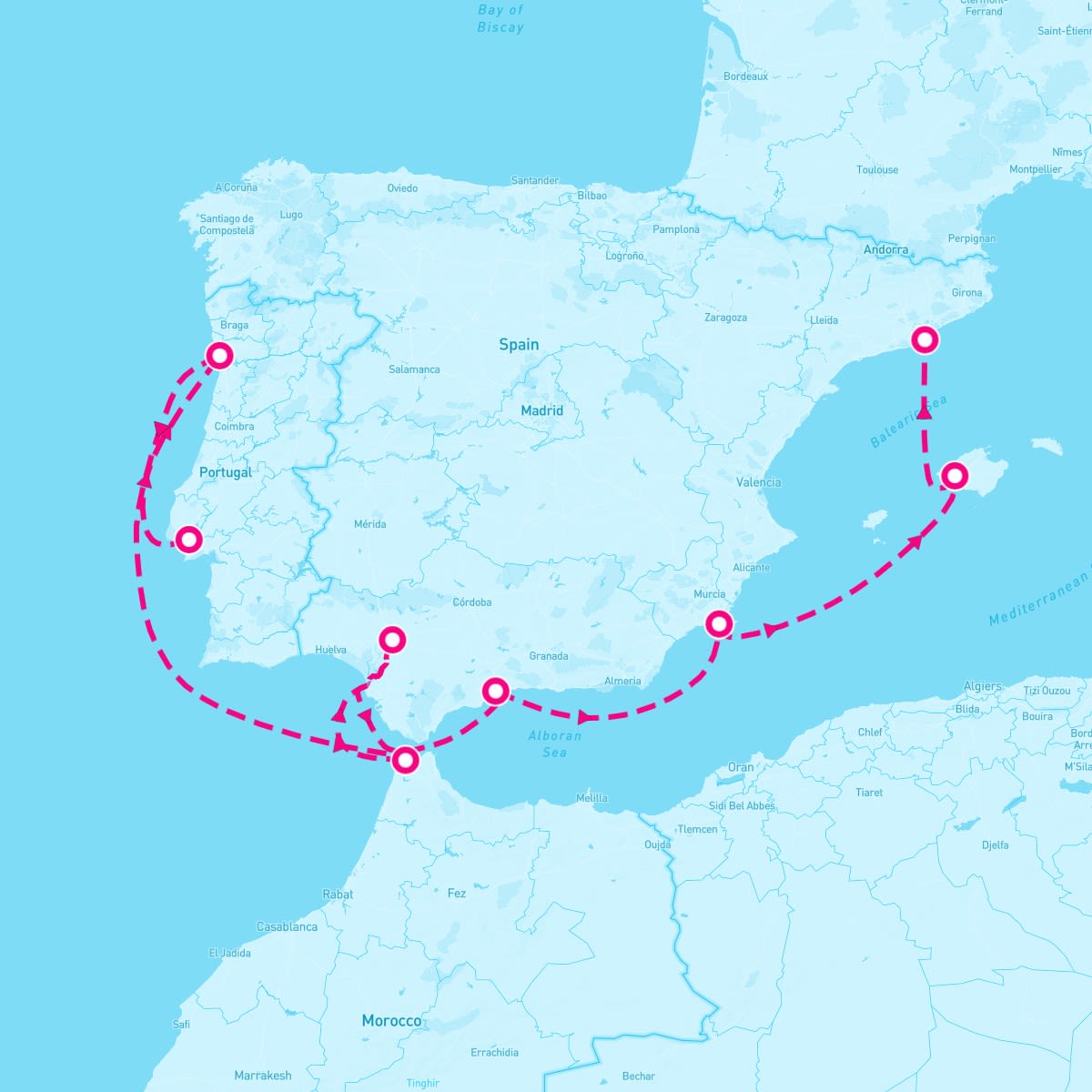 Celebrity Equinox itinerary map for March 29, 2026