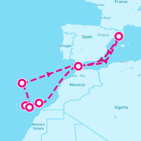 12 Night Canaries Spain & Morocco (Barcelona Roundtrip)