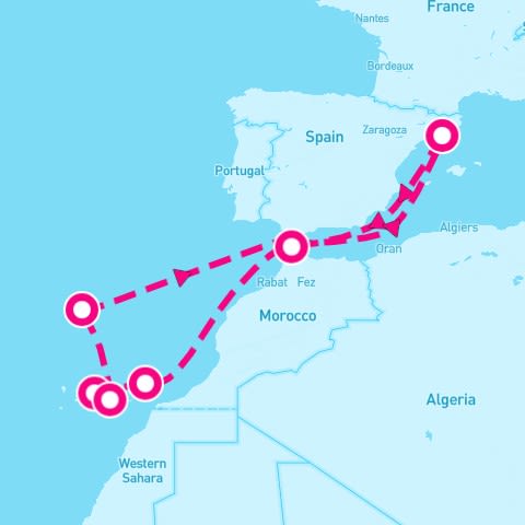 12 Night Canaries Spain & Morocco (Barcelona Roundtrip)