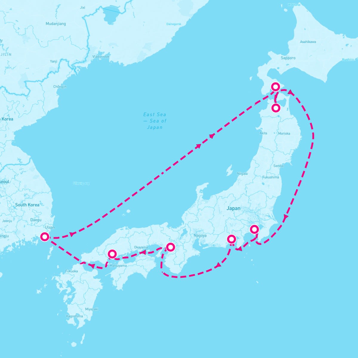 Celebrity Millennium itinerary map for June 8, 2024 (12 nights)