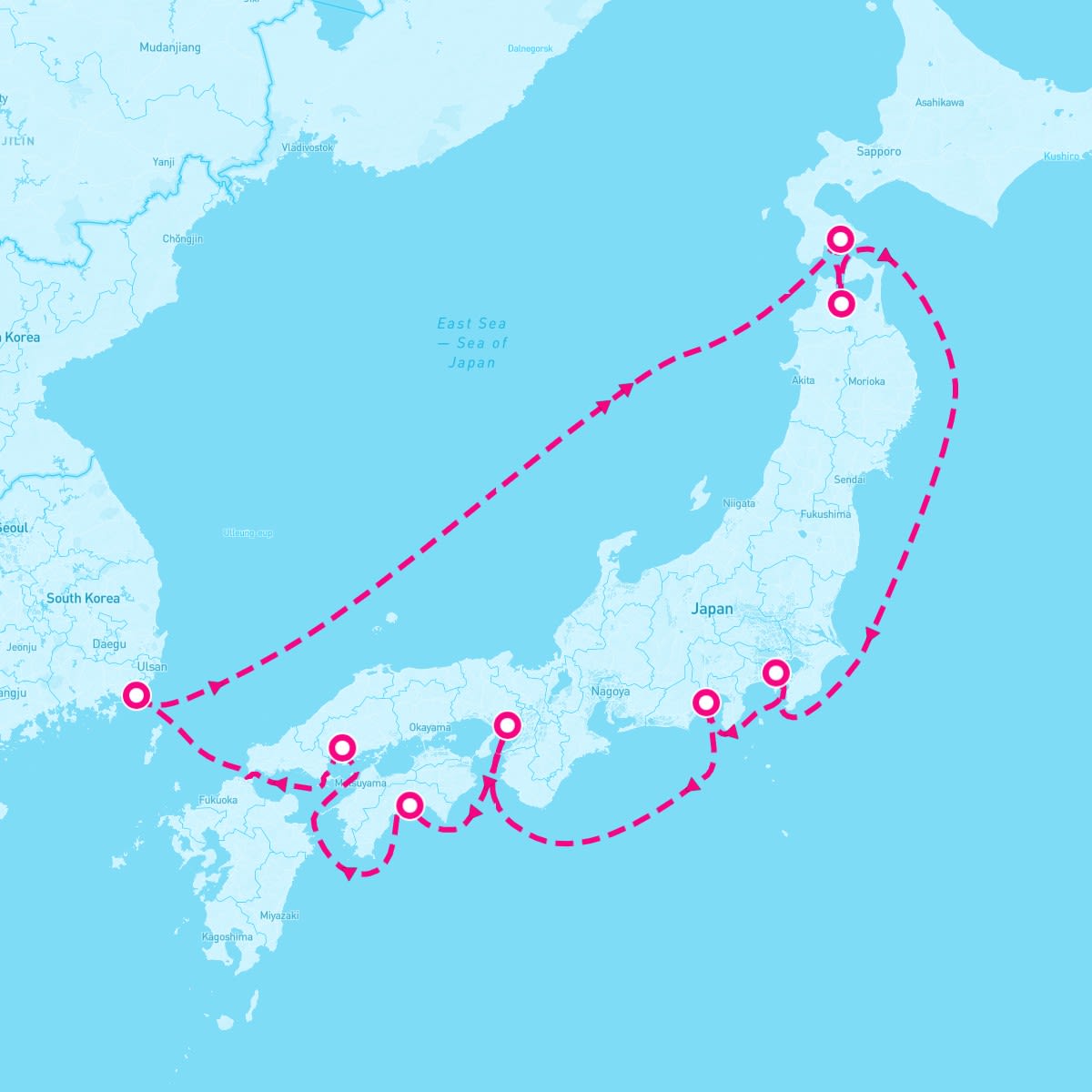 Celebrity Millennium itinerary map for July 1, 2025 (12 nights)