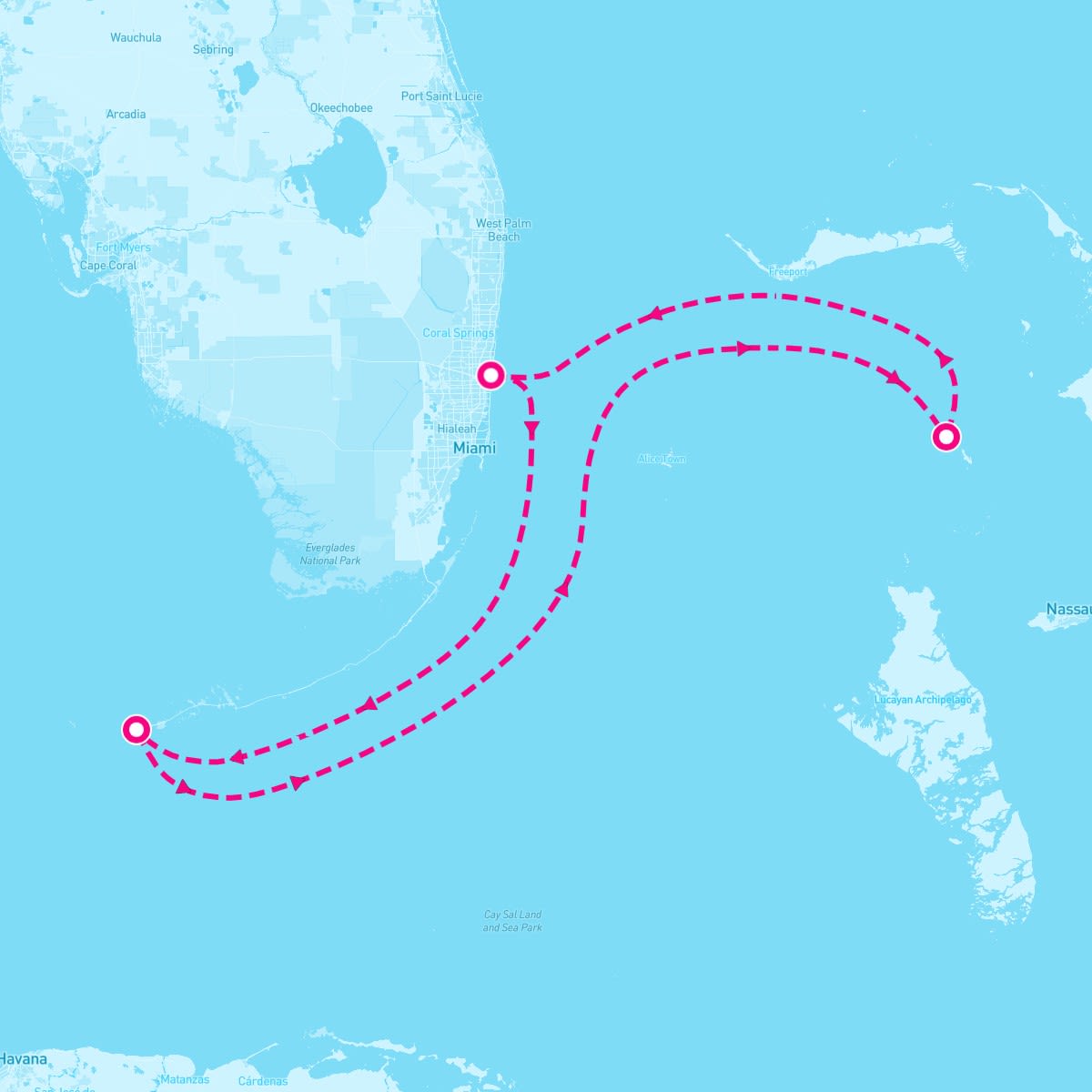 Celebrity Reflection itinerary map for May 27, 2024 (4 nights)