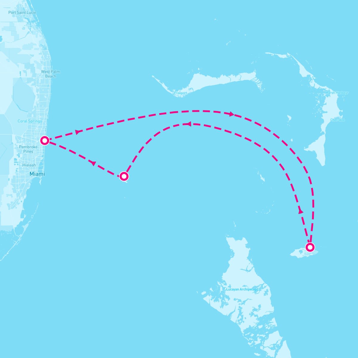 Celebrity Reflection itinerary map for August 16, 2024 (3 nights)