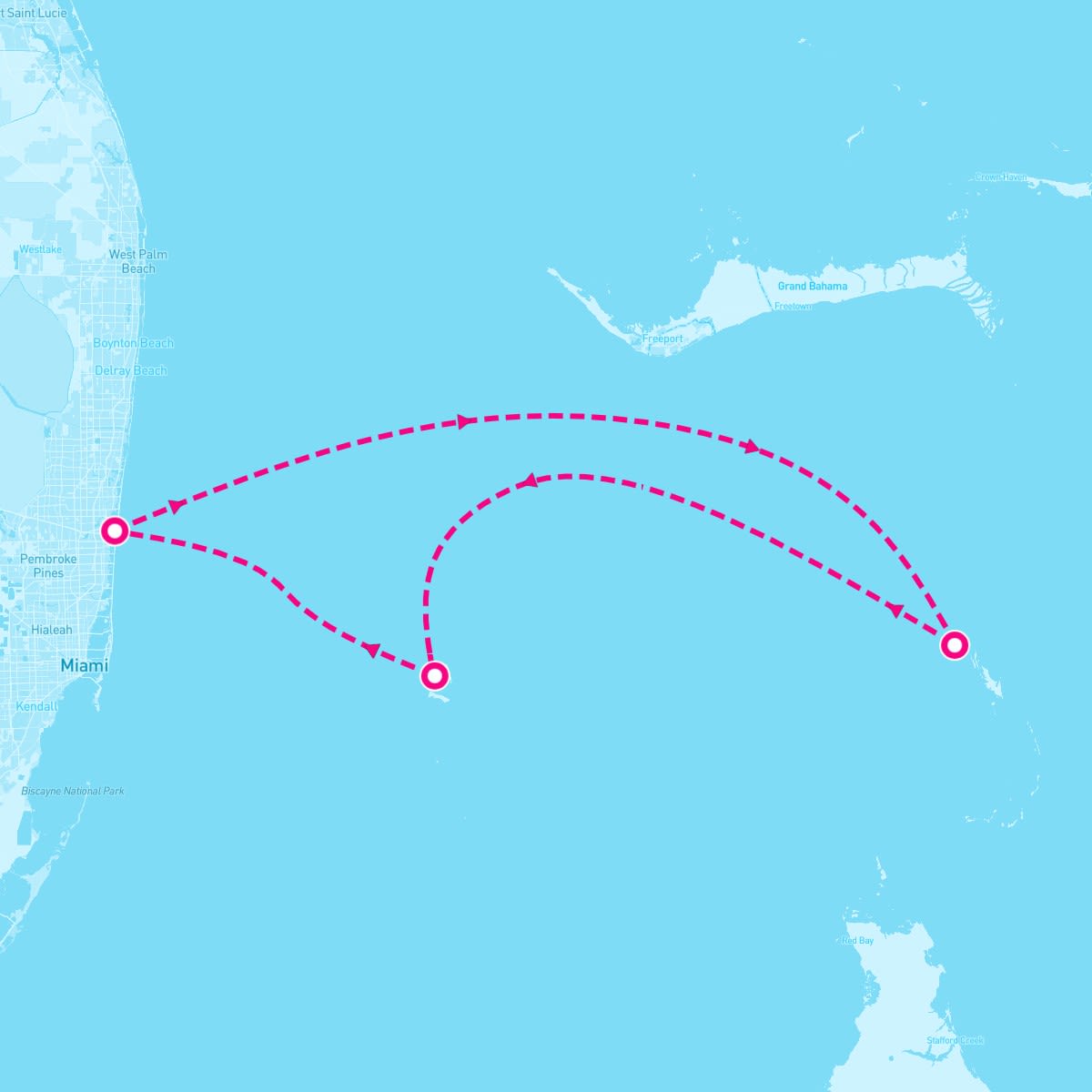 Celebrity Reflection itinerary map for September 16, 2024 (4 nights)