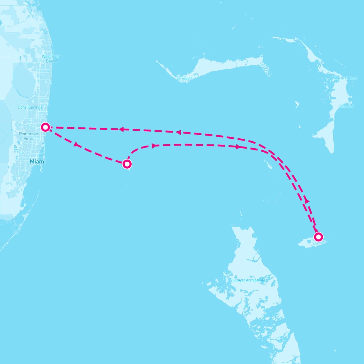 Celebrity Reflection itinerary map for May 26, 2025 (4 nights)