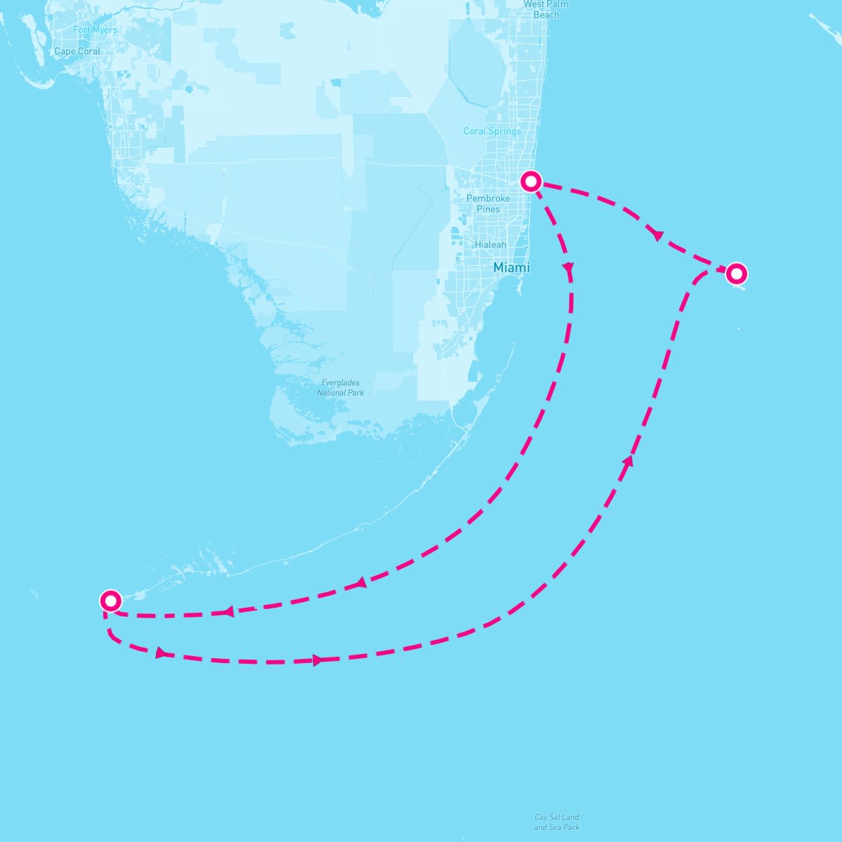 Celebrity Silhouette itinerary map for January 20, 2025 (4 nights)