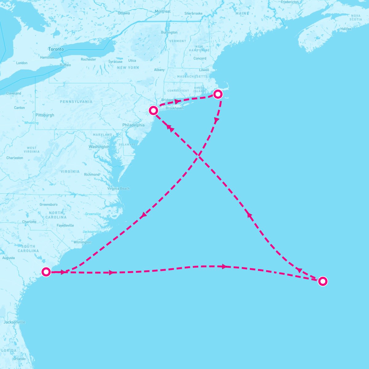 Celebrity Silhouette itinerary map for May 8, 2025 (10 nights)