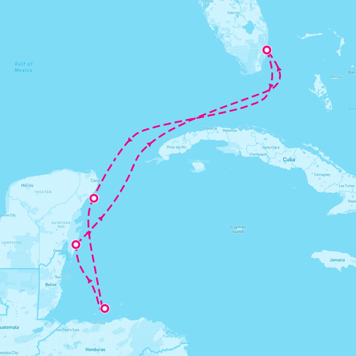 6 Night Mexico & Honduras (Ft. Lauderdale Roundtrip)