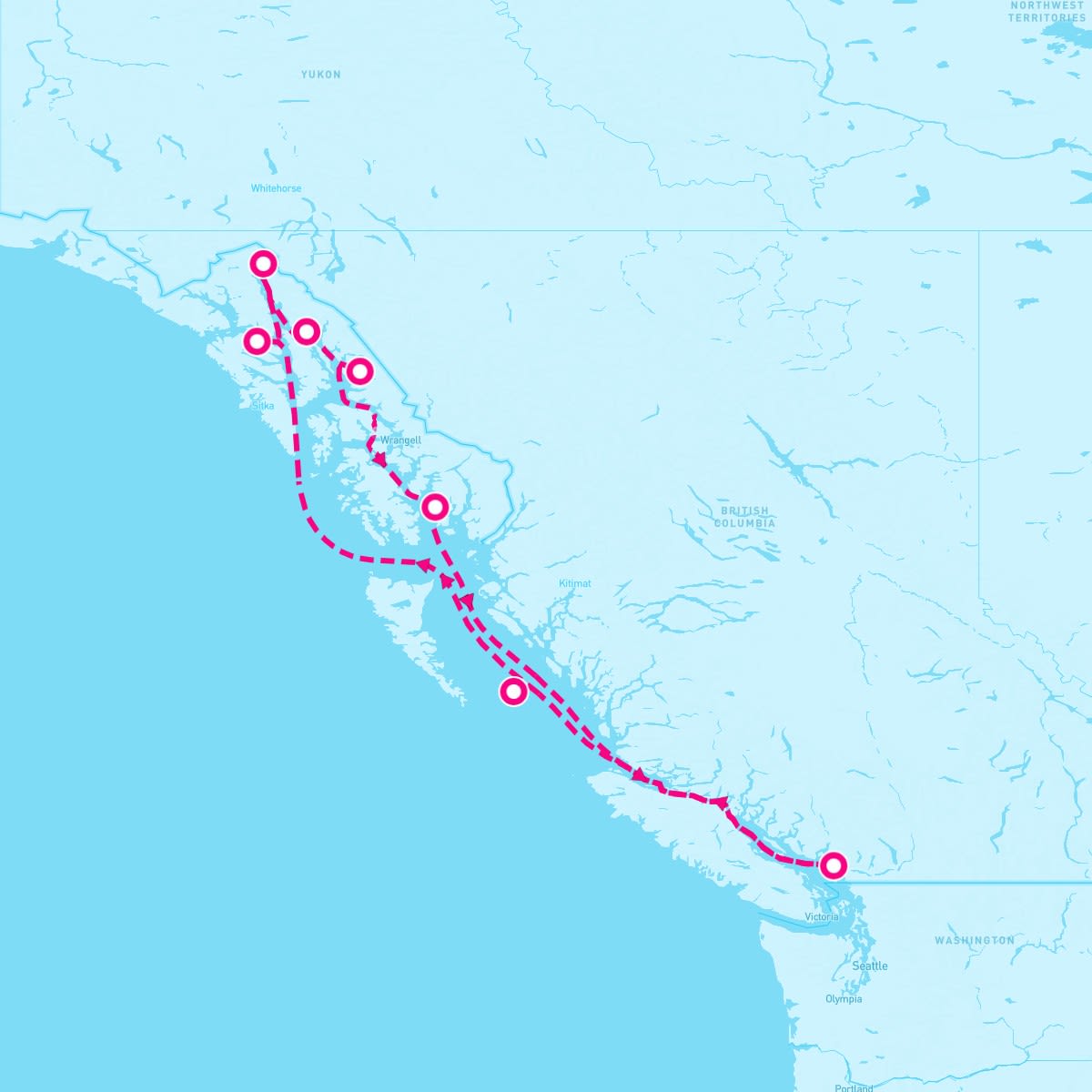 Celebrity Solstice itinerary map for May 12, 2024 (7 nights)