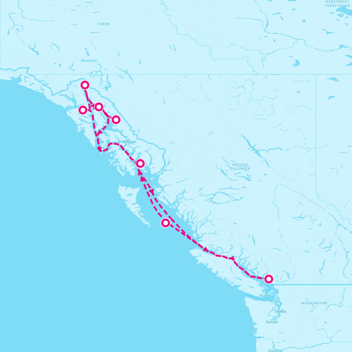 Celebrity Solstice itinerary map for September 1, 2024 (7 nights)