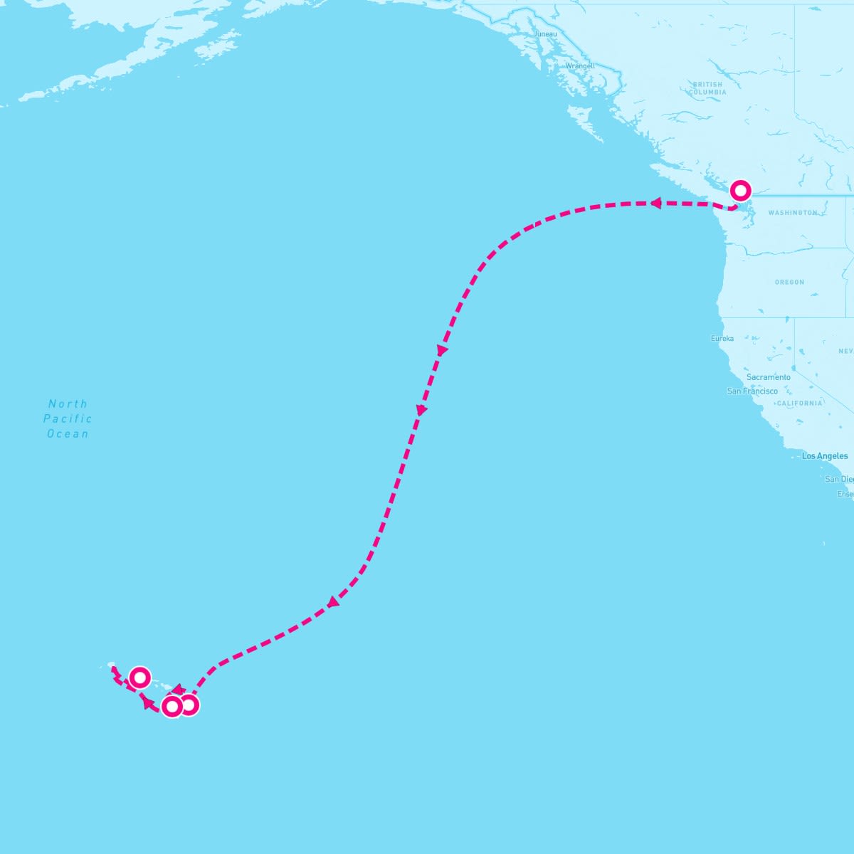 Celebrity Solstice itinerary map for September 21, 2025 (11 nights)