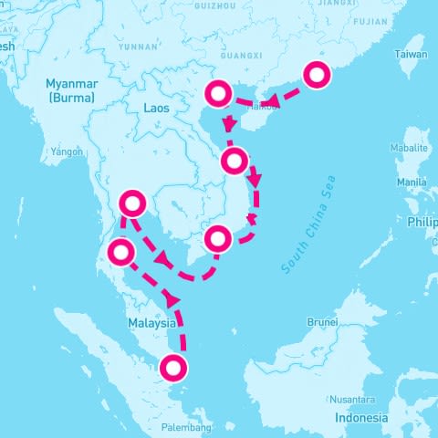 12 Night Thailand & Vietnam Holiday (Singapore To Hong Kong)