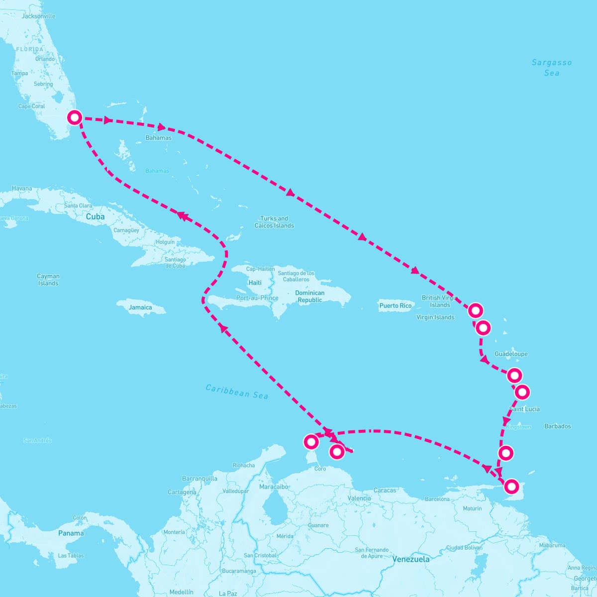 14 Night Circle Caribbean (Ft. Lauderdale Roundtrip)