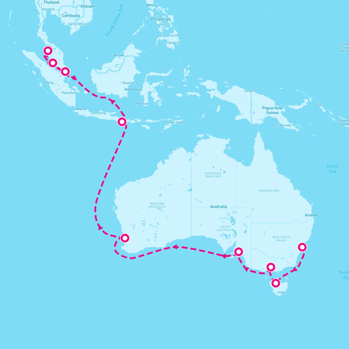 20 Night Australia & Southeast Asia (Sydney To Singapore)