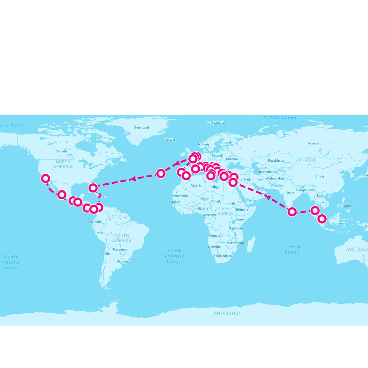 67 Night World Voyage Liner (Singapore To Los Angeles)