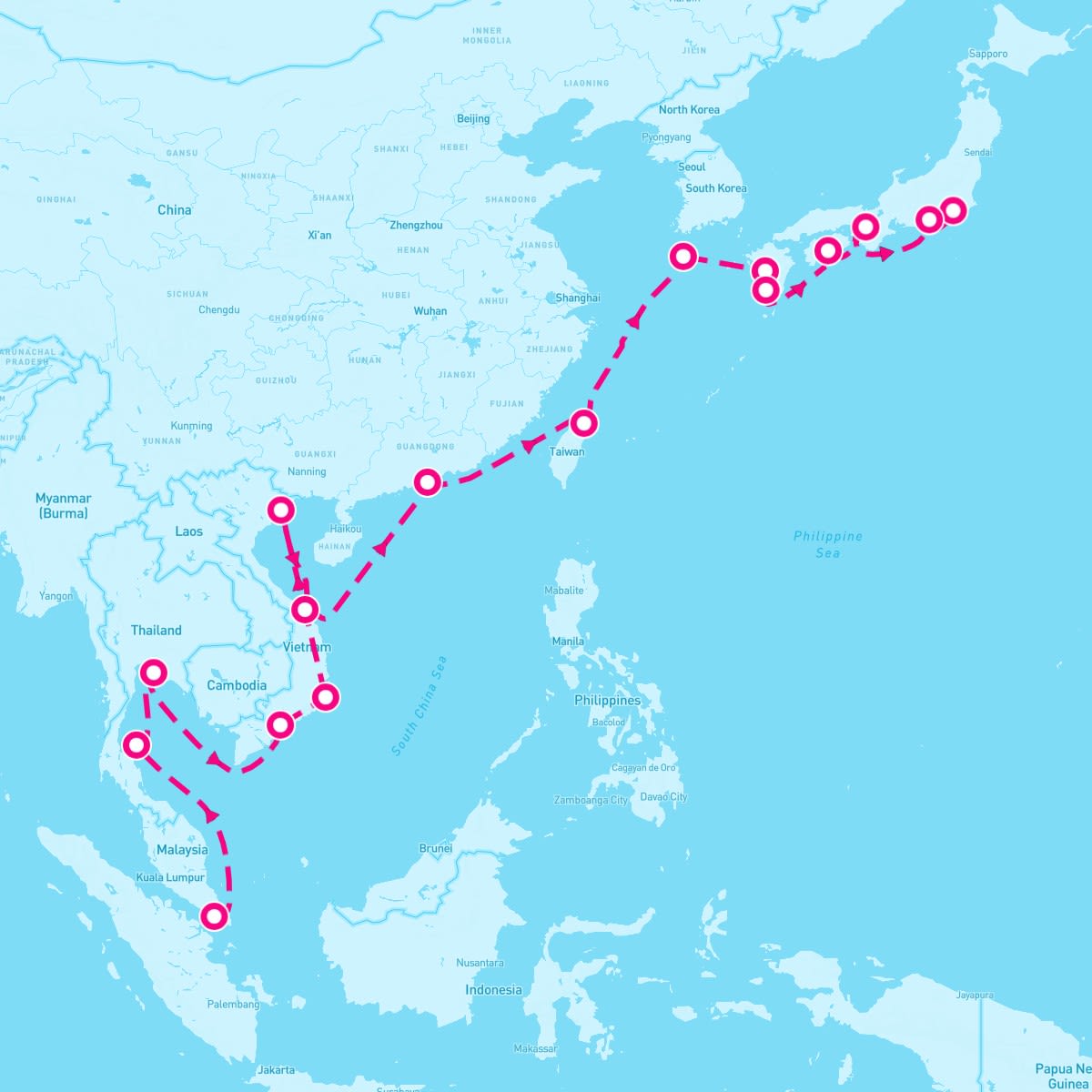 25 Night Southeast Asia & Japan (Singapore To Yokohama)