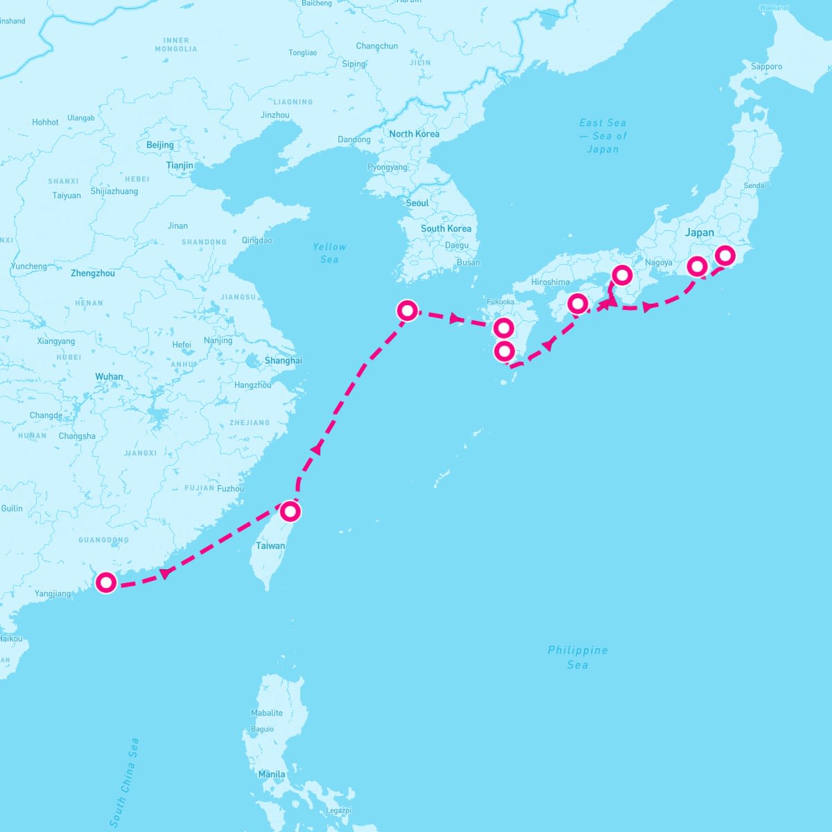 11 Night Japan Taiwan & Korea (Hong Kong To Yokohama)