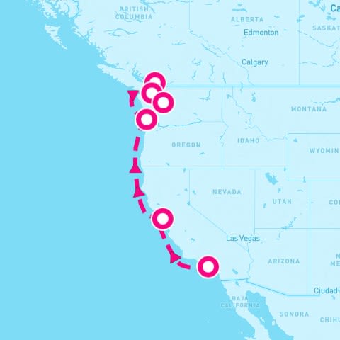 7 Night Pacific Wine Country (Los Angeles To Vancouver)