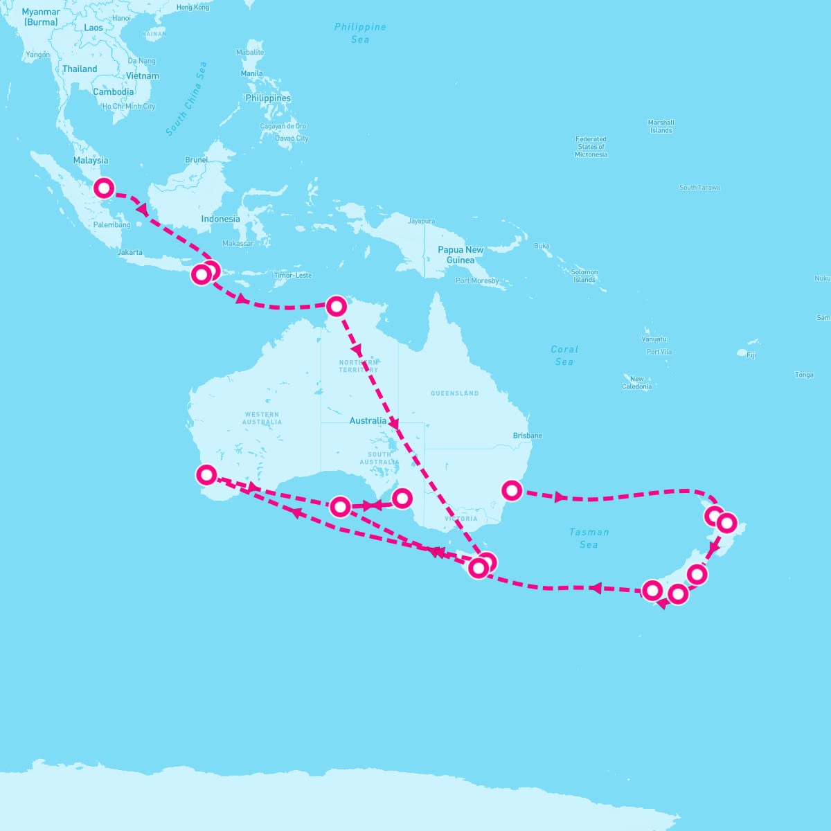 32 Night Australia & Southeast Asia (Sydney To Singapore)