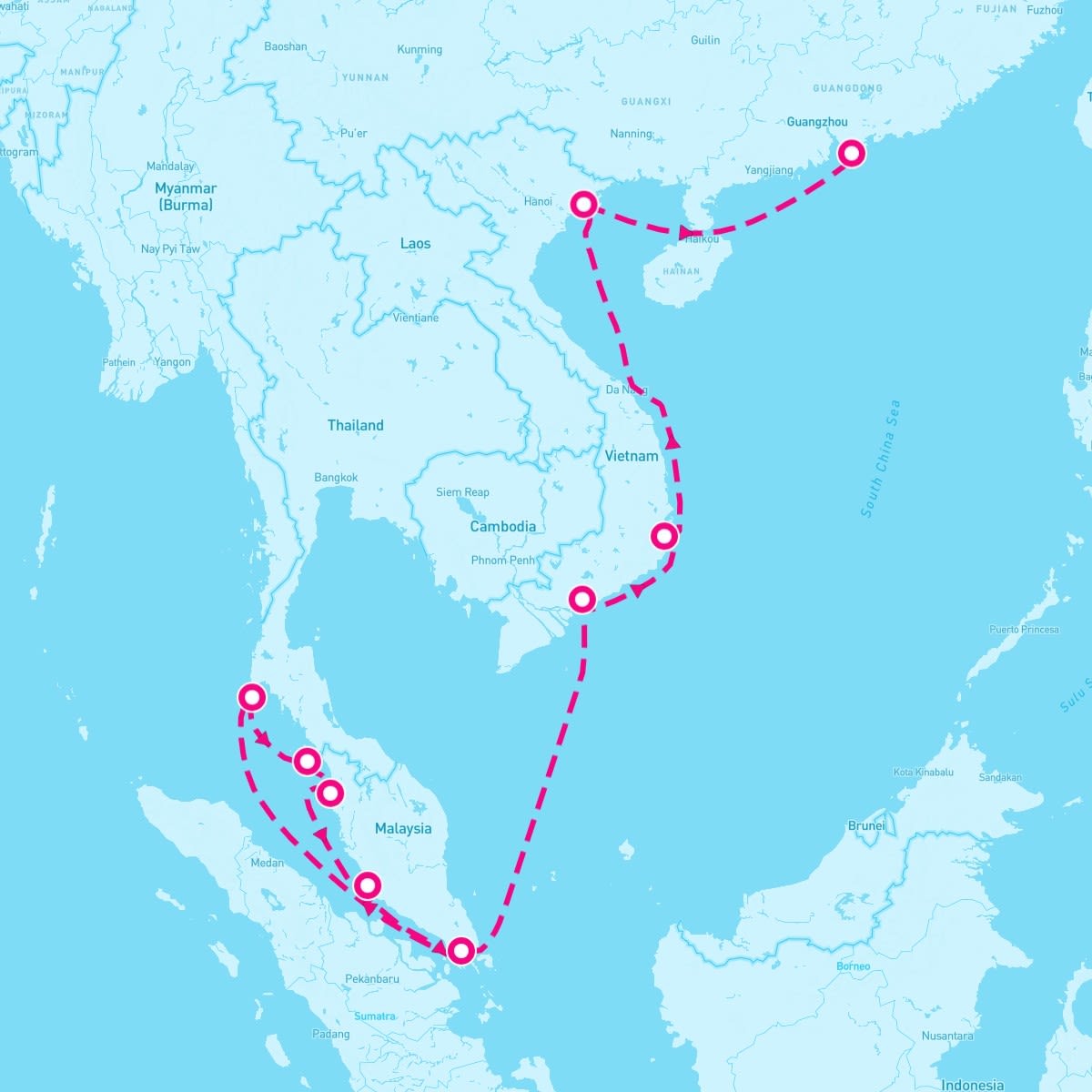 13 Night Thailand Malaysia & Vietnam (Singapore To Hong Kong)