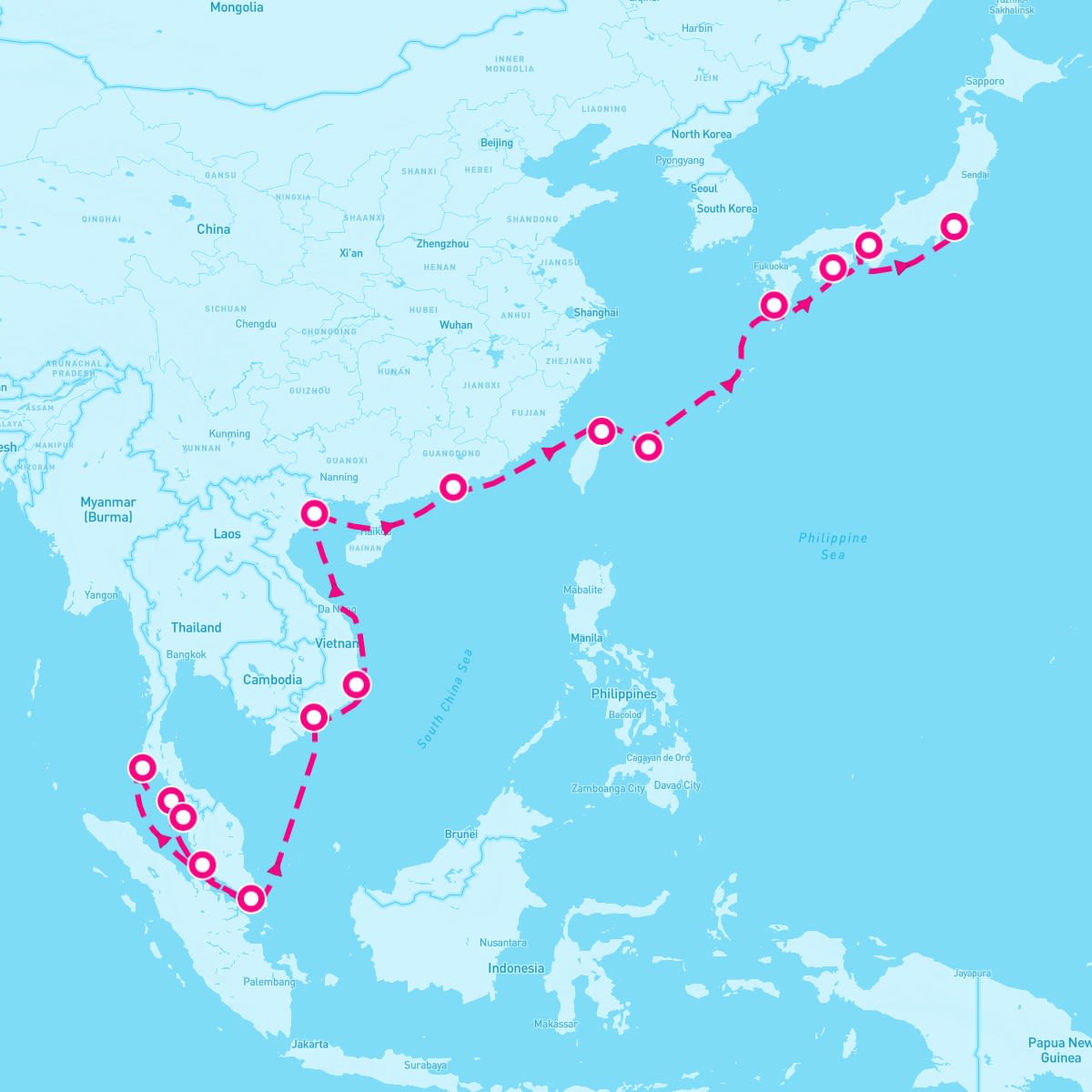 23 Night Southeast Asia & Japan (Singapore To Tokyo)