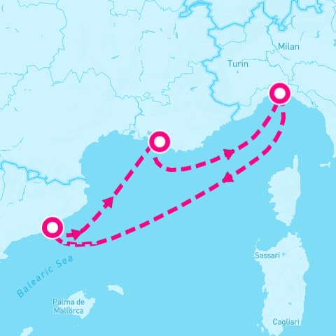 3 Night Western Mediterranean (Barcelona Roundtrip)