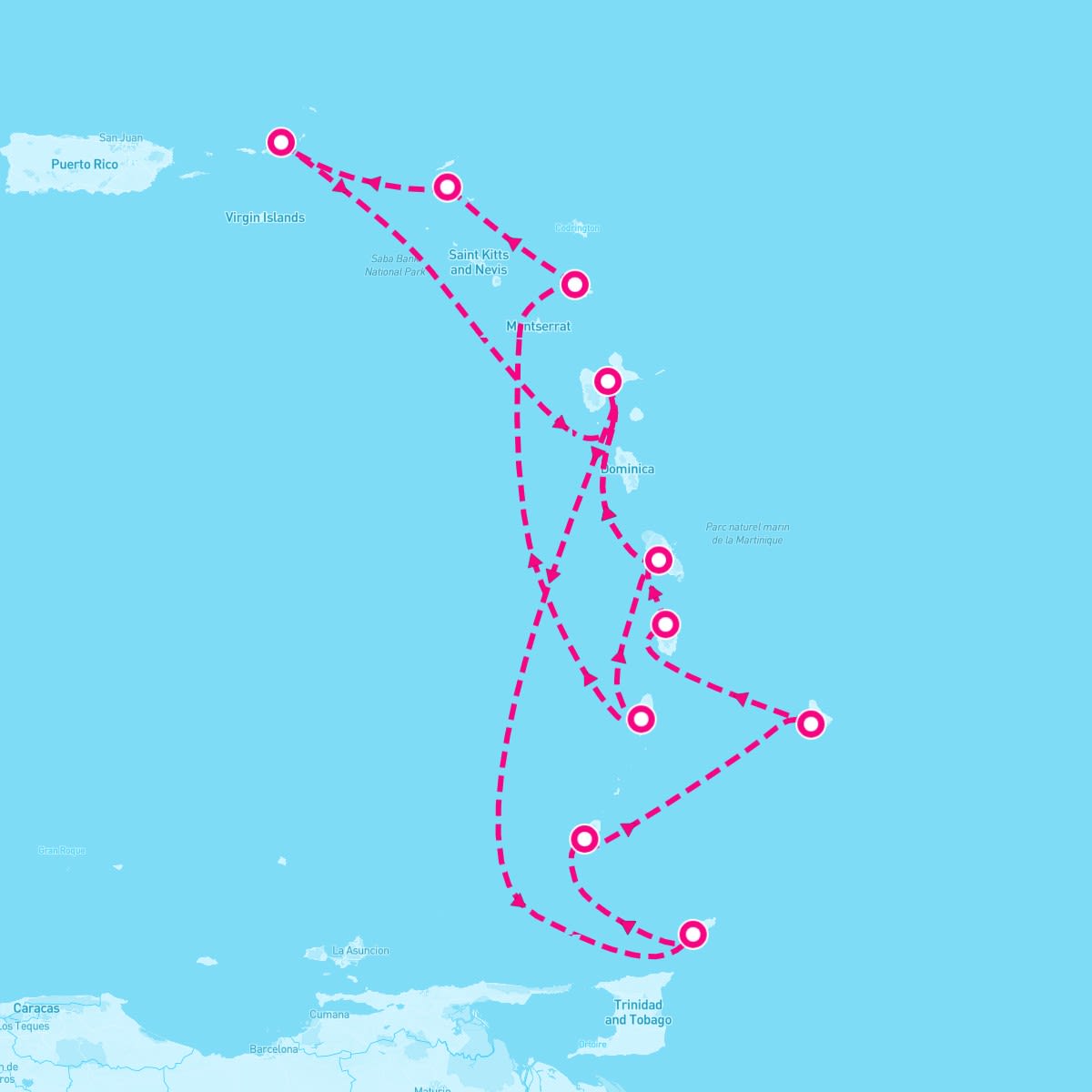 Costa Fortuna itinerary map for December 29, 2023 (14 nights)