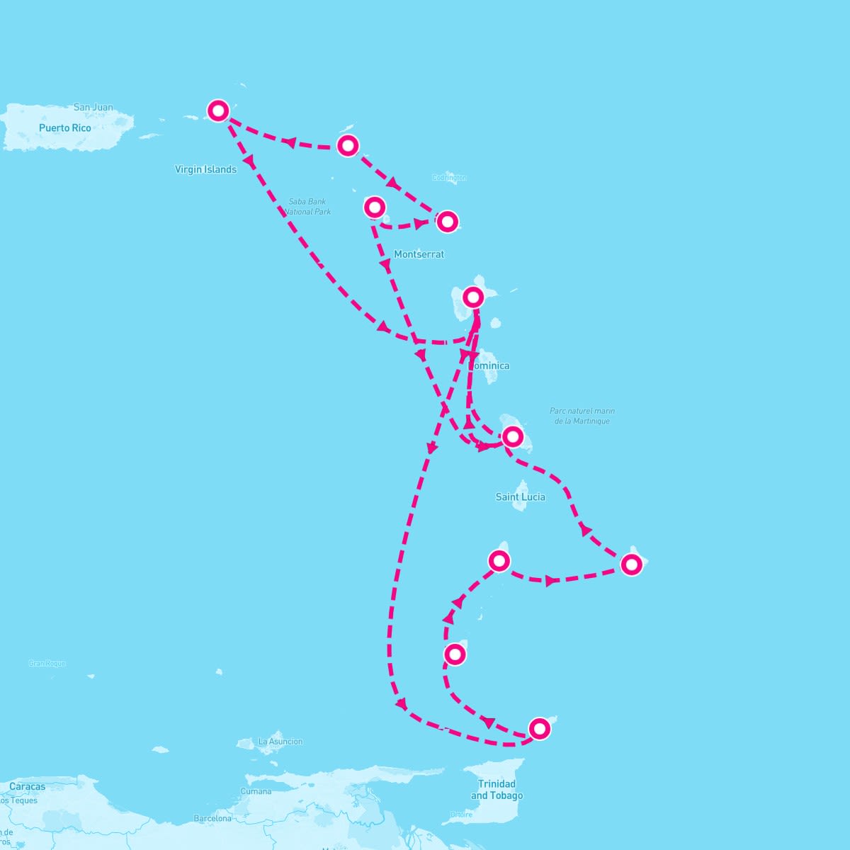 Costa Fortuna itinerary map for January 2, 2025 (14 nights)