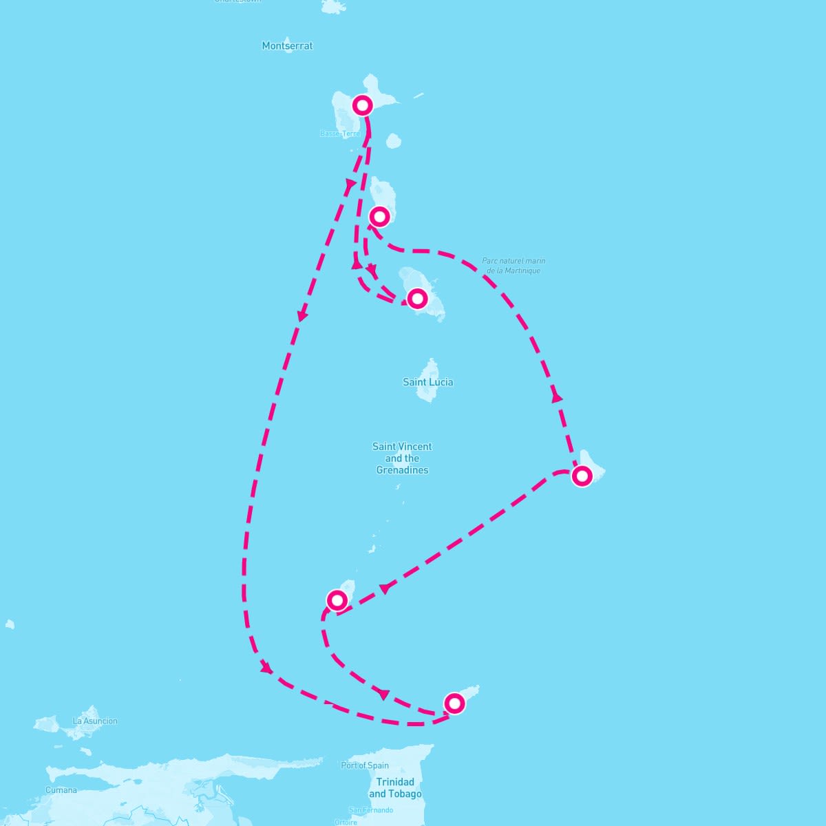 Costa Fortuna itinerary map for January 17, 2025 (7 nights)