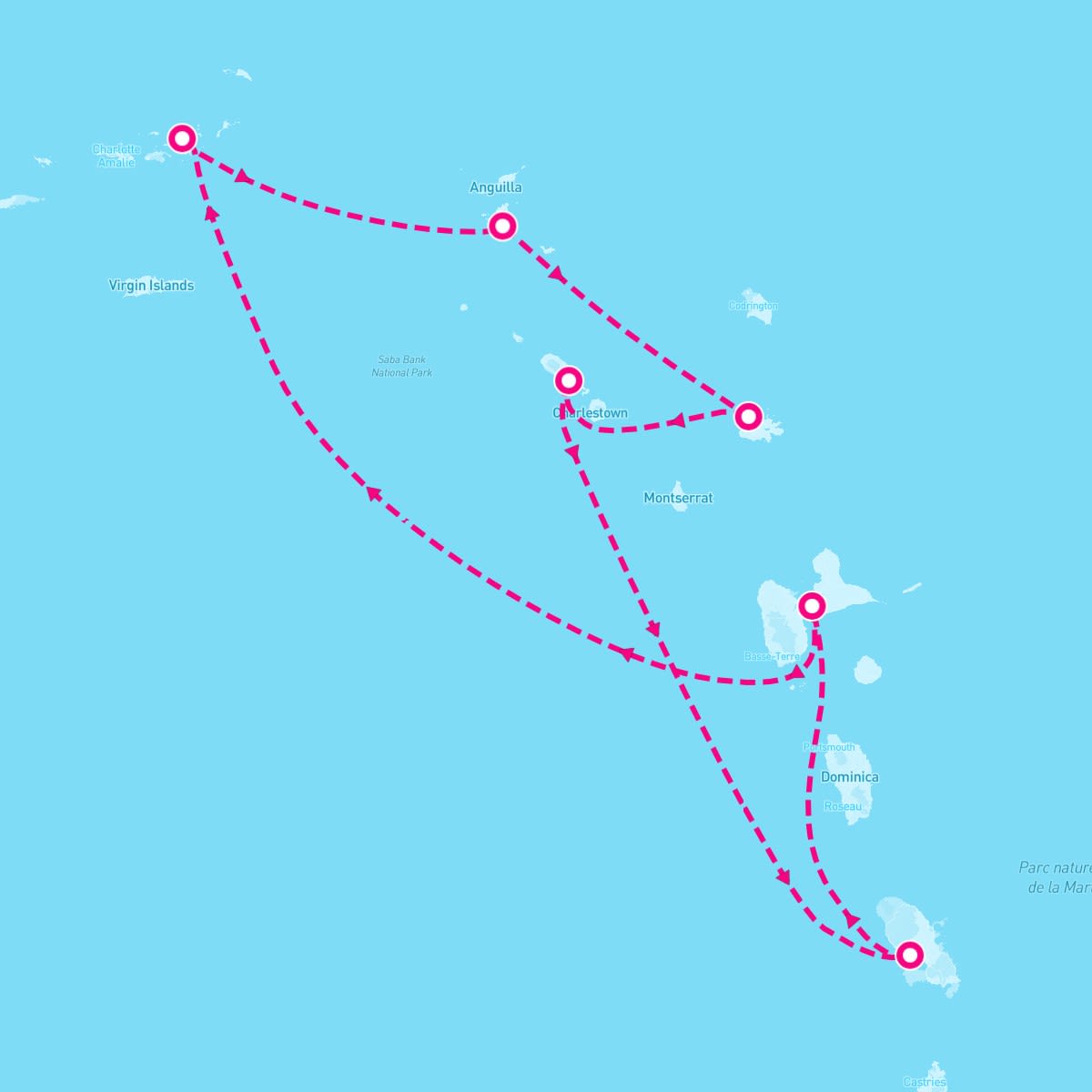 Costa Fortuna itinerary map for March 7, 2025 (7 nights)