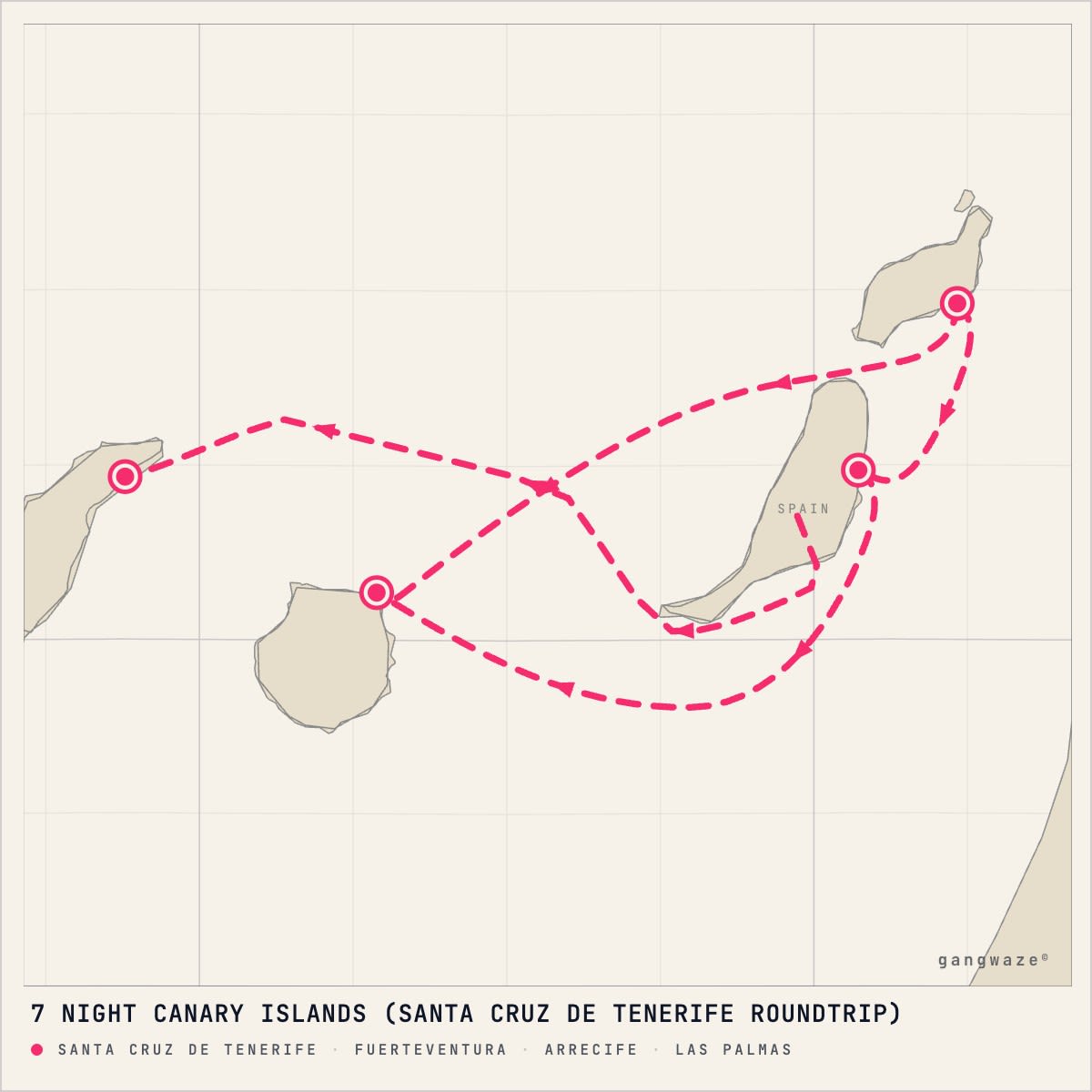 Costa Smeralda itinerary map for January 4, 2027 (7 nights)