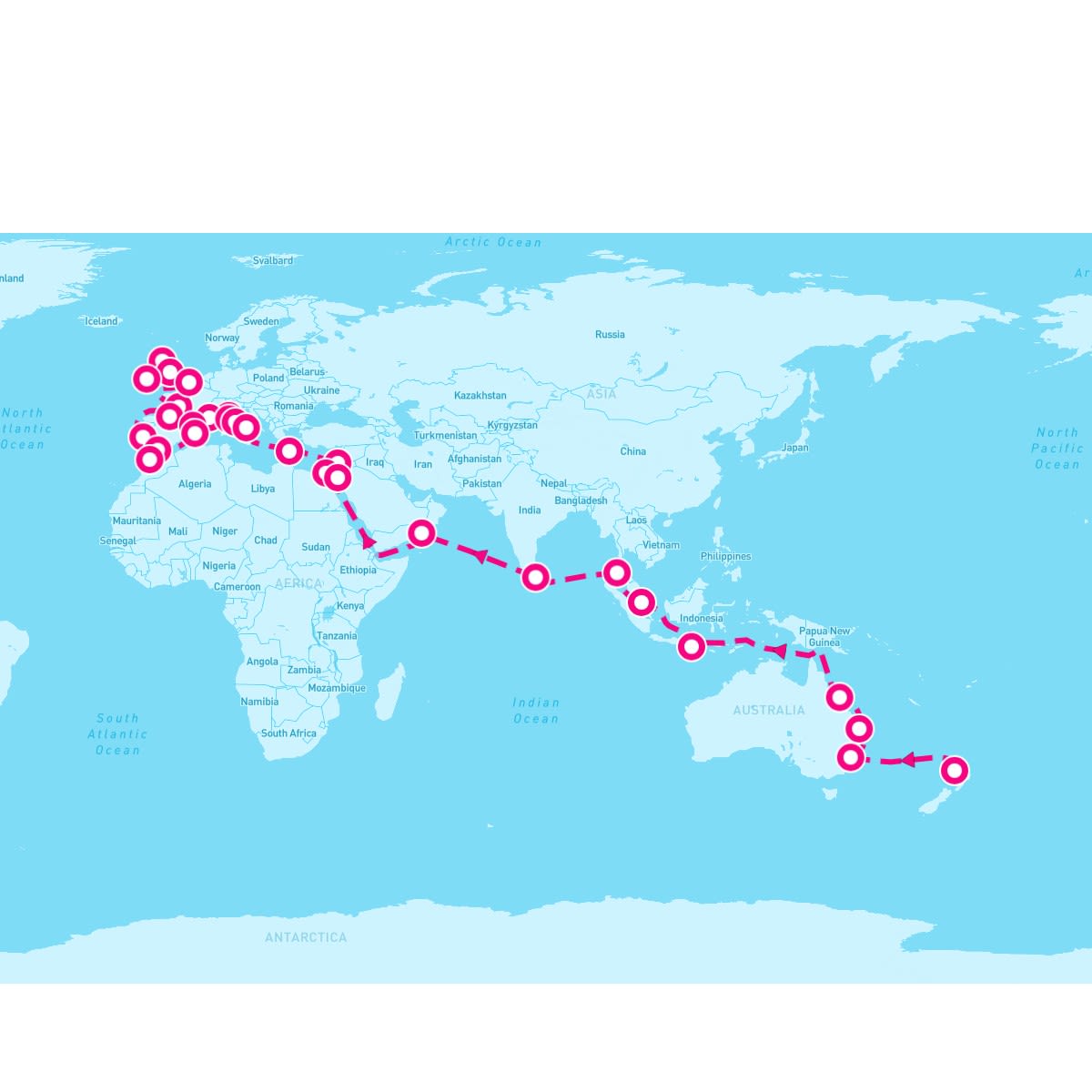60 Night World Voyage Liner (Auckland To Dover)