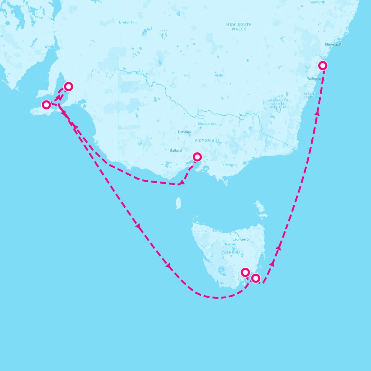Crown Princess itinerary map for October 26, 2025 (9 nights)